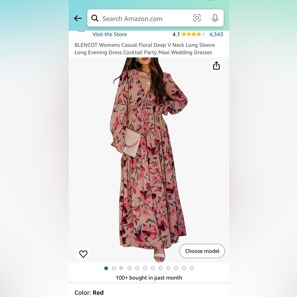 Amazon floral dress free people vibes size large